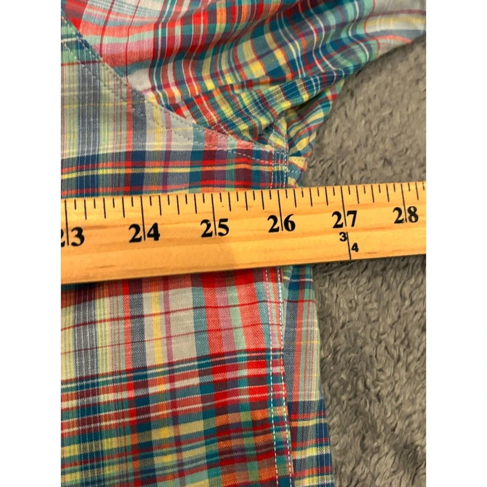 Nautica Shirt Mens 2XL XXL Multicolor Plaid Button Down Long Sleeve Cotton